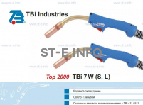 Горелка для полуавтоматической сварки TBi 7W-blue-ESW long, длина 3 метра - st-e.info - Екатеринбург